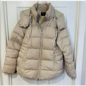 Athleta Cream Down Puffer Coat